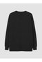 Black Floral Appliqué Soft Touch Women's Sweatshirt Tunic - 6