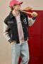 Oversized Snap Fastener Bomber Jacket Coat H1575Ax26Au - 3