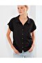 20256 Cuffed Double Short Sleeve Shirt - Black - 2