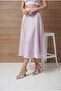 Aksas Women's Heeled Shoes Thin Heel Front Stone Decorated Lilac Satin - 2