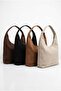Women's Brown Suede Large Size Shoulder and Tote Bag - Large Volume - 5