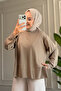 6747 - Comfortable, Casual Basic Modak Women's Long Sweatshirt with Side Slits - 3