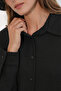 Women's Oversize Linen Shirt 20338 - Black - 3