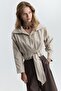 Belted short trench coat - 3