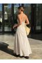 Rochie maxi, bej - S - 5