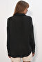 Women's Oversize Linen Shirt 20338 - Black - 4
