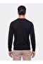 Black Crew Neck Men's Knit Sweater - 3