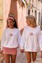 Women's Oversize Sweatshirt 90's Girl Printed White – Crew Neck, 3 Thread Raster Fleece - 5