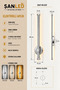 Decorative 20W Indoor Chrome Case 3-Color Light 80 cm Wall Sconce Electric 8 Pcs - 5