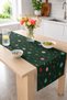 Decorative Table with Christmas Ornaments and Colorful Star Motifs Digital Printed for Winter Table Design Ru