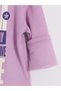 Lilac Printed Girls' Thick Pajama Top - 4