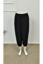 Women's Elastic Waist Lace-Up Button Detailed Trousers - 4