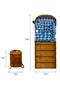 Thick Cotton Canvas Camping Sleeping Bag 210+40x105cm with Flannel Lining and Carry Bag - 5