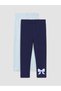 Blue Printed Girls' 2-Piece Leggings