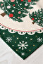 Christmas Tree and Snowflake Patterned Christmas Themed Digital Printed Decorative Table Runner 40X140Cm - 4