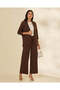 Women Brown Roll Up Sleeve Blazer - 5