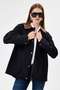 Barn Jacket with Collar in Black Color - 3