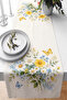 Floral Butterfly Patterned Botanical Design Digital Printed Decorative Dining Table Runner Console Decor