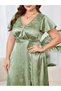 Rochie maxi, verde - 1XL