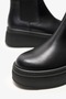 Sauron Black Leather Women's Platform Boots - 4