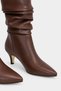 Women's Bellows Boots Pointed Toe Thin Heeled Long Casual Stylish Boots - 4