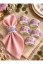 Set of 6 Floral Patterned Porcelain Napkin Rings - Napkin Ring 5cm - 3