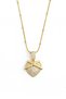 Steel Zircon Stone Bowknot Heart Necklace - 2
