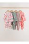 100% Cotton Orange Colored Floral Patterned Reversible Zippered 4-Piece Sleeping Bag Set Alyg79776