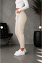 Dream Beige Cream Mom Jean Women's Boyfriend Stretchy High Waist Denim Power Lycra Jeans - 4
