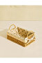 Beige Rectangle Basket With Fabric Cloth (Small) - 2