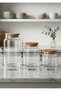Bamboo Lid, Vacuum Sealed, 18 Piece Glass Jar and Dowry Set 1300-800-500 ml - 3