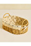 Beige Oval Basket With Fabric Cloth (Medium) - 2