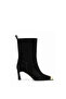 Genuine Suede Leather Women's Boots 346 Black Suede (Black Suede)
