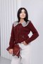 Lace Collar Buttoned Pocketed Cardigan - 6