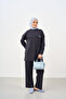 Women's Anthracite Pants Suit with Front Pockets and Single Pocket Appearance