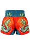 Muay Thai Shorts Boxing Trunks Traditional Style (Tuf-Ms687-Red) - 4