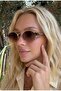 Berina Unisex Ellipse Gold Framed Ultra Light Brown Sunglasses with Uv400 Filter - 2