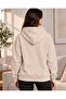 Women's Hooded Oversize Sweatshirt - Plain Basic Cotton Sweatshirt with Kangaroo Pocket - 2