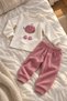 Baby Girl Set with Cute Pumpkin Figure, 2-Piece Top and Bottom Set, Seasonal, 3, 6, 9, 12 Months
