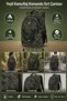 Commando Backpack Green Camouflage 3 Compartments Camping and Outdoor 46X32X18 cm