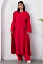 Crew Neck Slit Pants Double Set Pl2611 - 4