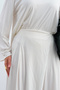 Women's Crew Neck Asymmetrical Cut Suit White - 5