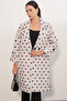 9104 Double-Breasted Collared Lined Trench Coat - Ecru - 3