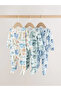 100% Cotton Blue Color Safari Themed 3-Piece Jumpsuit Set Alyh44240