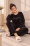 Plus Size Velvet Women's Pajama Set - Super Soft Velvet - 5