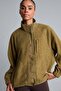 Regular Fit High Collar Zippered Plush Coat H0398Ax26Wn