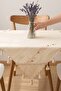 Beaded Detailed Laced Square Runner 90X90 cm - 6