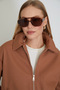 Polo Neck Cashmere Bomber Jacket with Zipper Pockets - 7