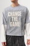 Gamechanger Chest Patch Detailed Crew Neck Oversize Men's Sweatshirt - 2