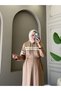 Women's Hooded Long Coat – Zippered Adjustable Waist Detailed Hijab Casual Two-Thread Coat N-05537 _ Beige - 2